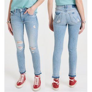 MOTHER The Rascal Ankle Undone Hem Jeans Size 27 NWT